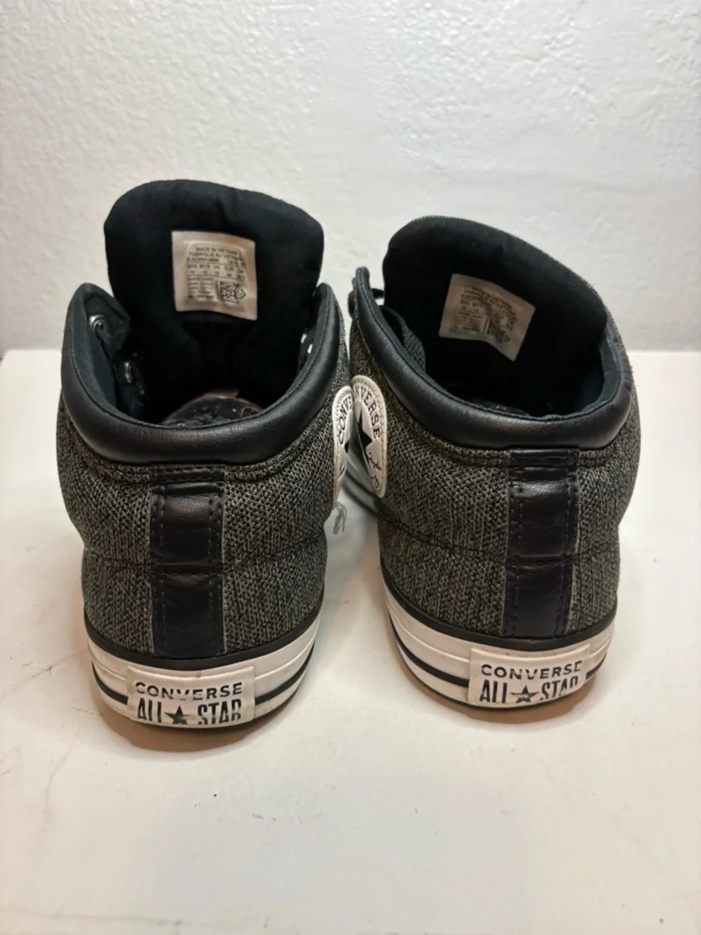 Converse Mid Top Sneakers - Charcoal Black & White - Picture 5 of 6